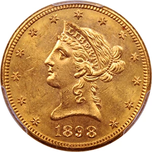 image for: 1898-S $10 PCGS/CAC MS62