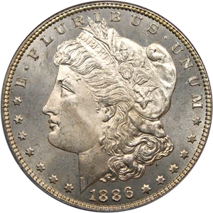 image for: 1886 $1 PCGS/CAC MS66 DMPL (OGH)