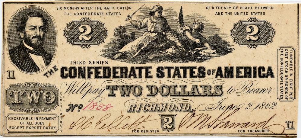 image for: T42 1862 CSA $2 PMG PMG Choice Unc 63