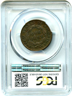 image for: 1824/2 1c PCGS F Details (Cleaned)