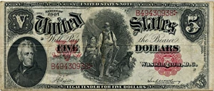 image for: FR. 85 1907 Woodchopper $5 PMG Very Fine 30 (Paper Pulls)