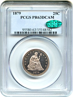 image for: 1879 25c PCGS/CAC Proof 63 DCAM