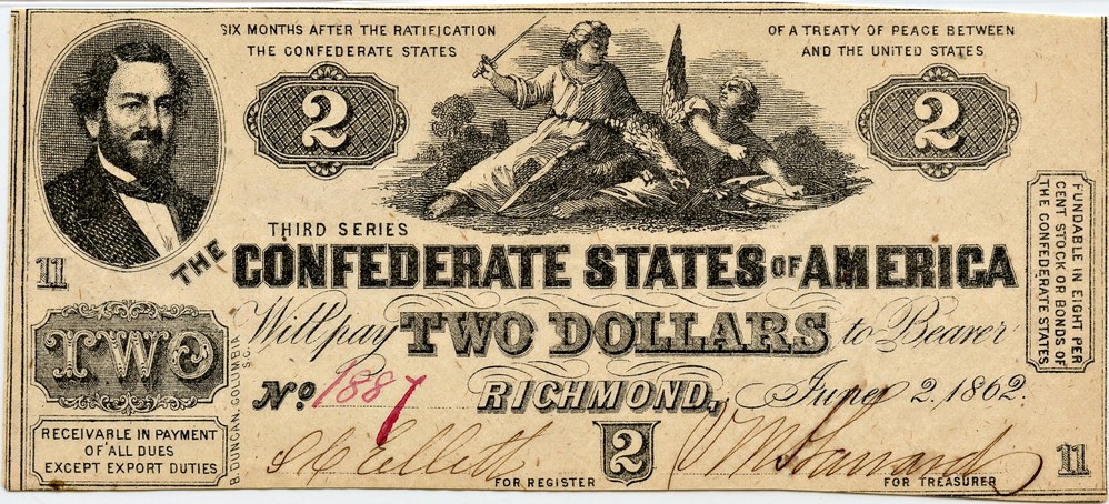 image for: T42 1862 CSA $2 PMG About Unc 55 EPQ