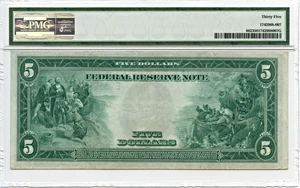 image for: FR. 862 1914 Blue Seal $5 PMG Very Fine 35