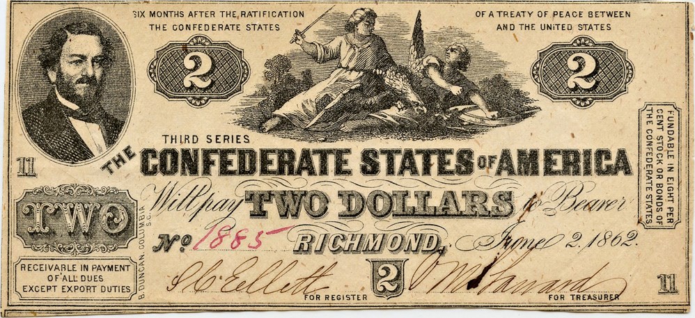 image for: T42 1862 CSA $2 PMG About Unc 58 EPQ