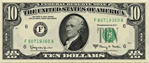 image for: FR. 2017F 1963A Dark Green Seal $10 Federal Reserve Note Atlanta PMG Gem Unc 66 EPQ