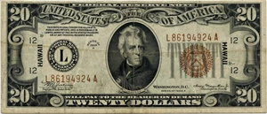 image for: FR. 2305 1934A Hawaiian $20 WWII Emergency Issue PMG Very Fine 30