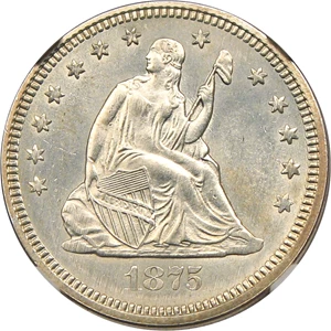 image for: 1875-S 25c NGC MS64