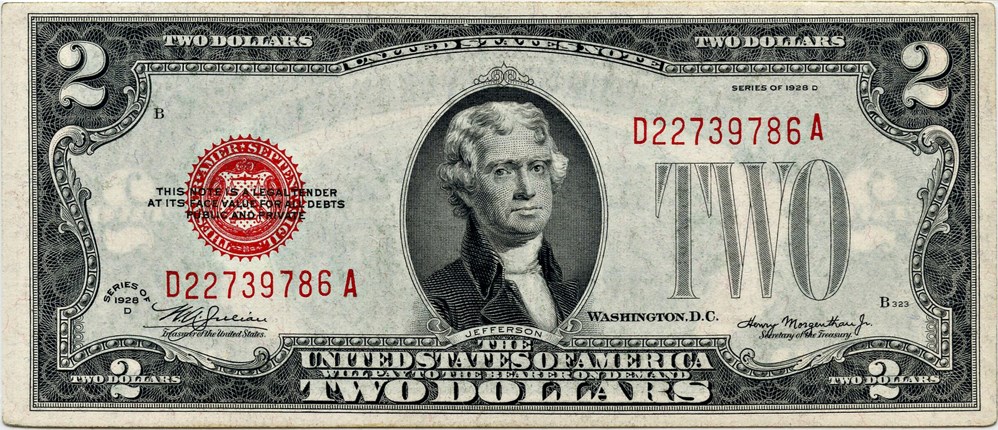 image for: FR. 1505 1928D $2 Legal Tender Note PMG Choice Unc 63