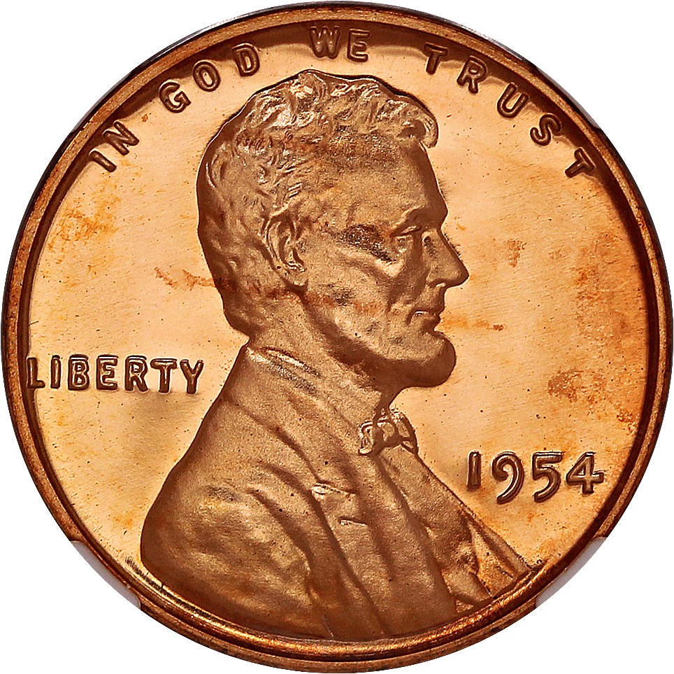 image for: 1954 1c NGC Proof 67 RD CAM