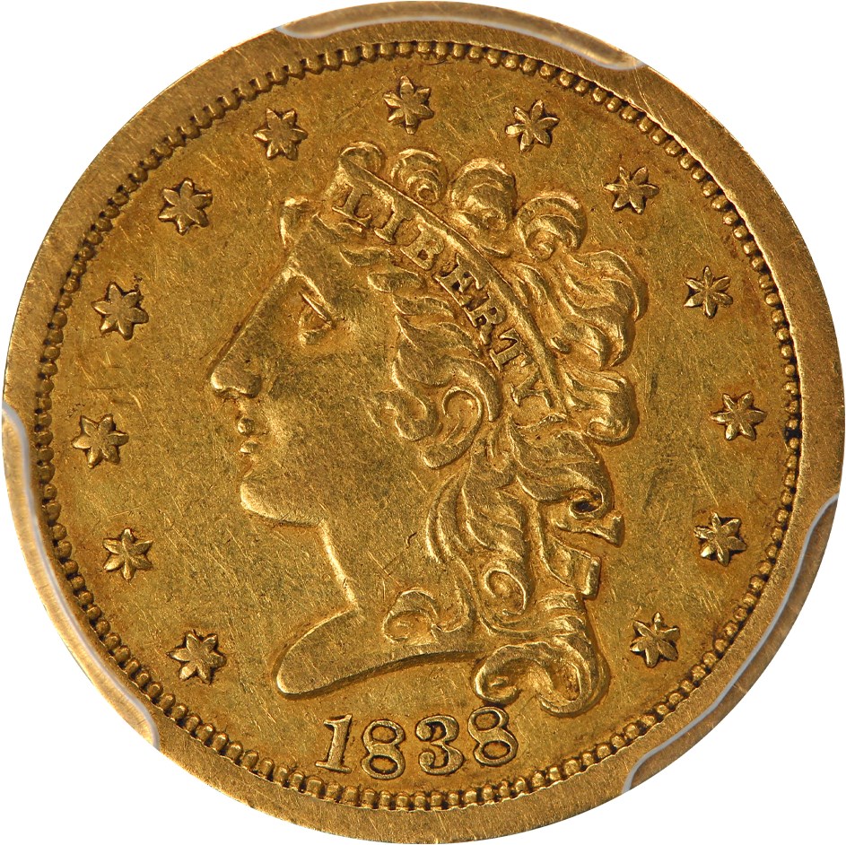 image for: 1838 $2 1/2 PCGS VF35