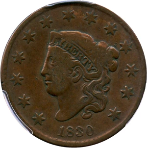 image for: 1830 1c PCGS F15 (Medium Letters)