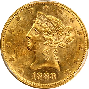 image for: 1888-O $10 PCGS MS62