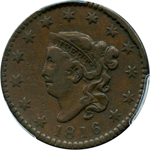 image for: 1816 1c PCGS VF20