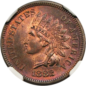 image for: 1882 1c NGC MS63 RB