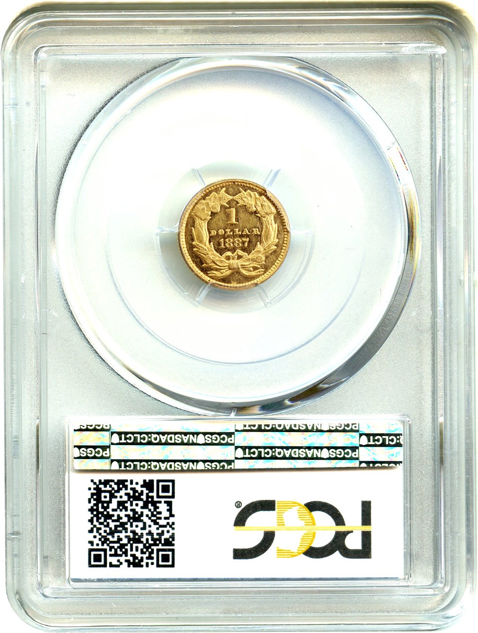 image for: 1887 G$1 PCGS/CAC Proof 58