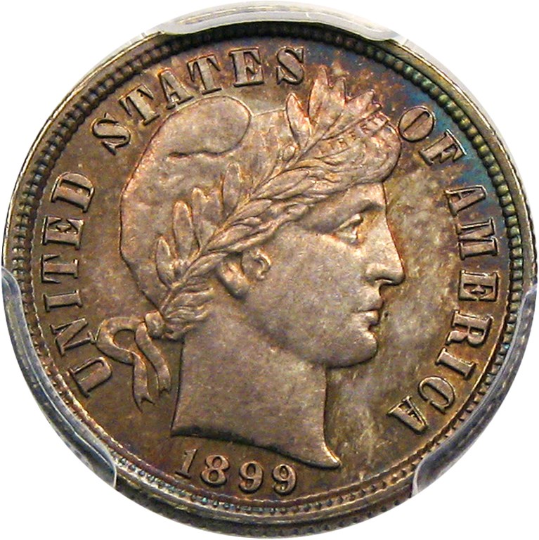 image for: 1899 10c PCGS/CAC MS64