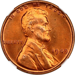 image for: 1949 1c NGC MS67 RD