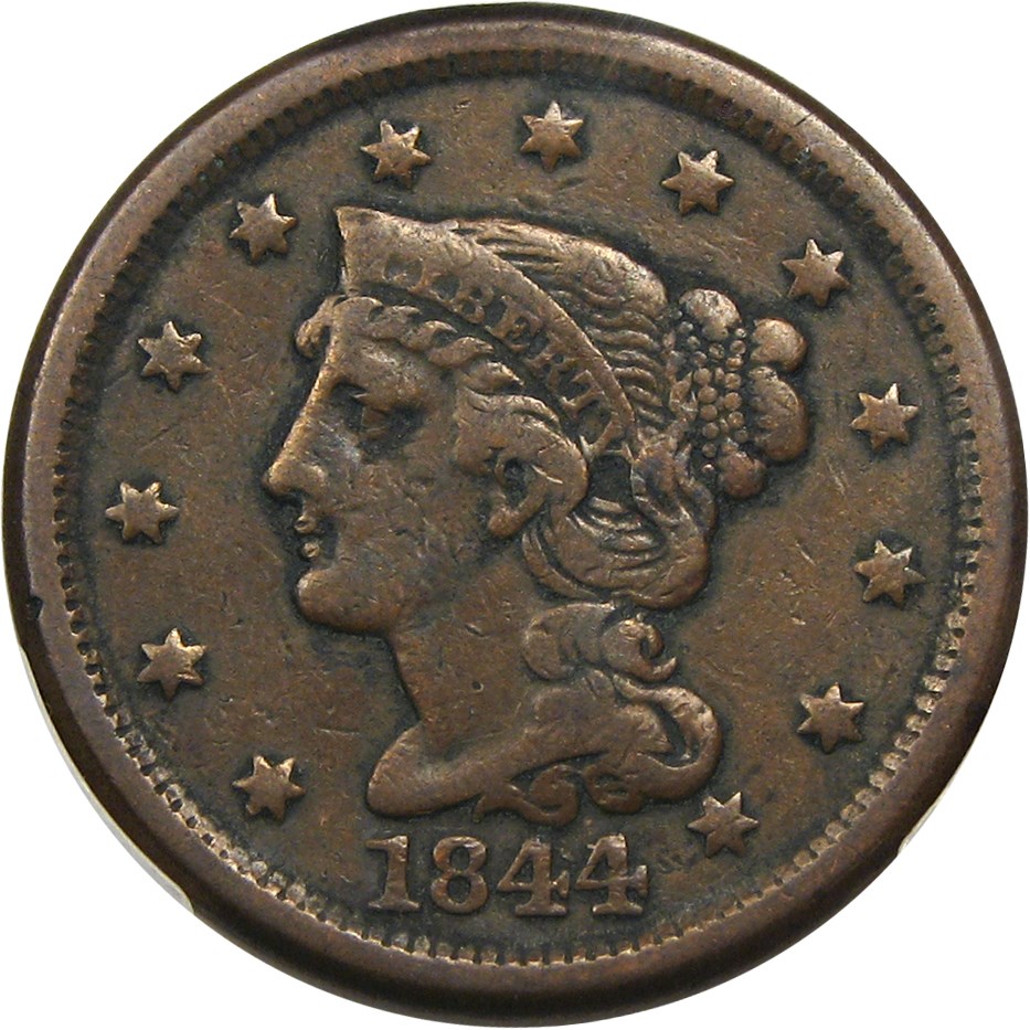 image for: 1844/81 1c PCGS VF25