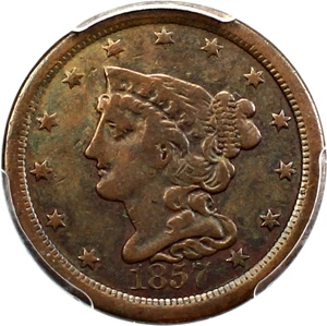 image for: 1857 1/2c PCGS VF Details (Cleaned)
