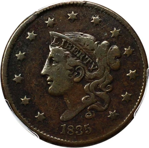 image for: 1835 1c PCGS F15 (Head of 1836)