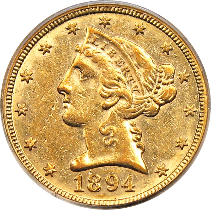 image for: 1894-O $5 PCGS/CAC AU53