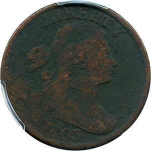 image for: 1803 1c PCGS G Details (Small Date, Large Fraction, Environmental Damage)