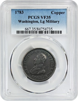 image for: 1783 Washington Copper PCGS VF35 (Military, Large Bust)