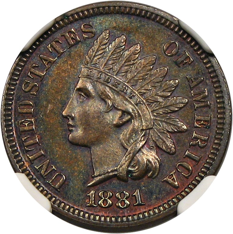 image for: 1881 1c NGC MS63 BN