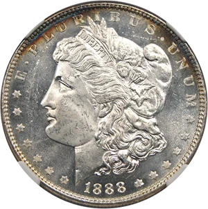 image for: 1888 $1 NGC MS63 PL