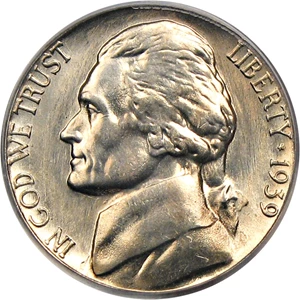 image for: 1939-S 5c PCGS MS66 (Reverse of 1938)