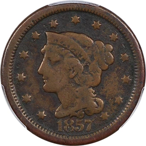 image for: 1857 1c PCGS VG-08 (Large Date)