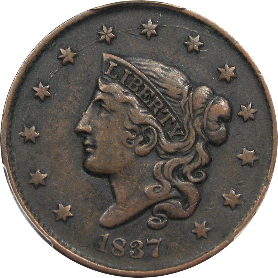 image for: 1837 1c PCGS VF35 (Small Letters)