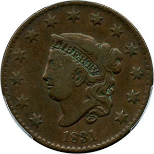 image for: 1831 1c PCGS F12 (Medium Letters)