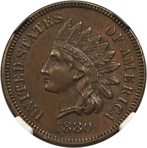 image for: 1880 1c NGC MS63 BN