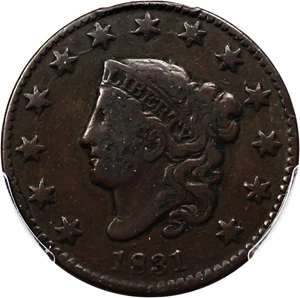 image for: 1831 1c PCGS F12 (Medium Letters)