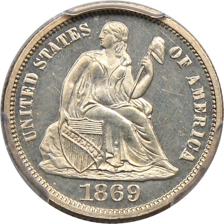 image for: 1869 10c PCGS Proof 64