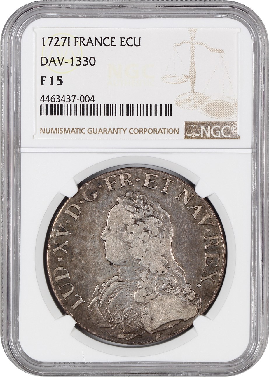 image for: France: 1727-I ECU NGC F15 (KM-486.1)