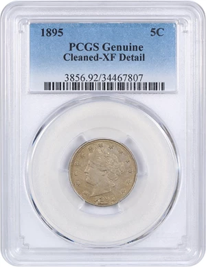 image for: 1895 5c PCGS XF Details (Cleaned)