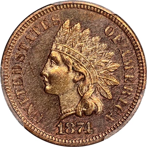 image for: 1874 1c PCGS Proof 64 RB