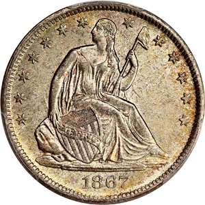 image for: 1867-S 50c PCGS MS63