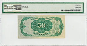 image for: FR. 1381 50-Cent PMG About Unc 53 (Pinhole)