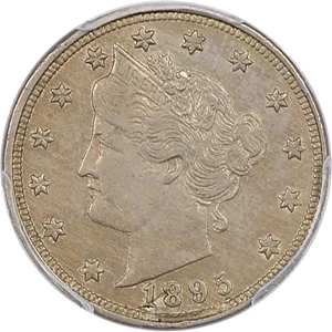image for: 1895 5c PCGS XF Details (Cleaned)