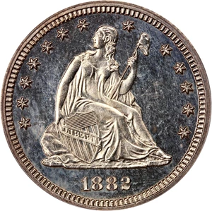 image for: 1882 25c PCGS Proof 62 (OGH)