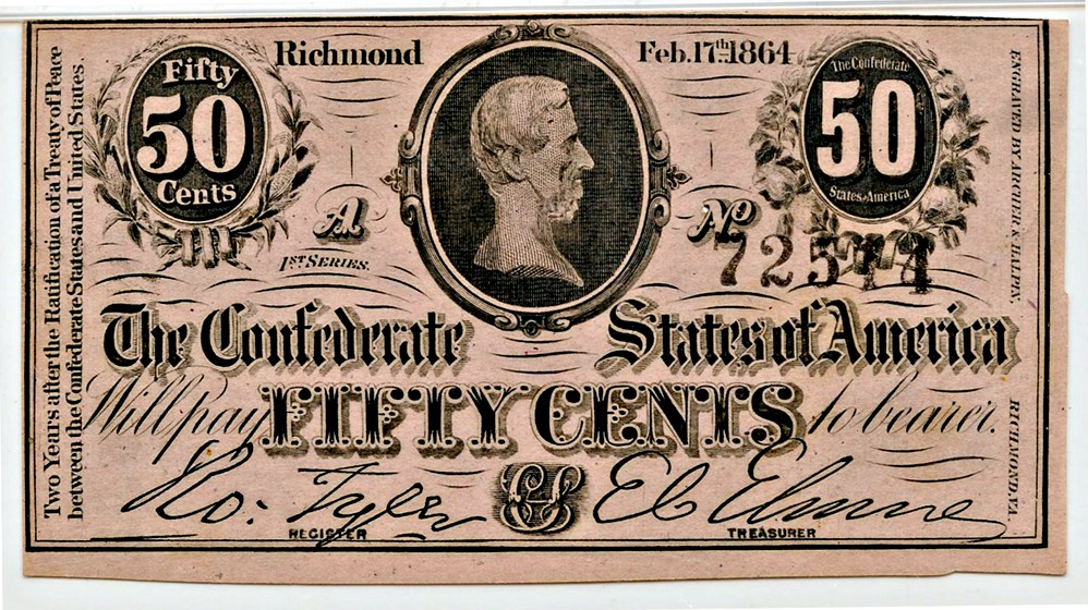 image for: T72 1864 CSA 50c PMG About Unc 58 EPQ [72514]