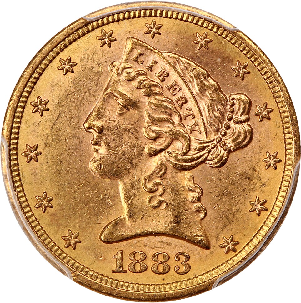 image for: 1883-S $5 PCGS MS63