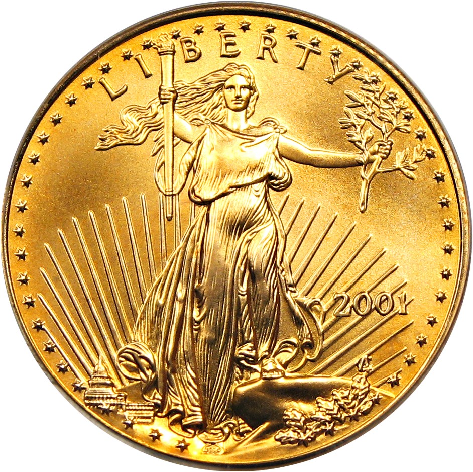 image for: 2001 Gold Eagle $25 PCGS GEM UNC (WTC Ground Zero Recovery)