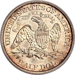 image for: 1871-S 50c PCGS MS64