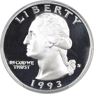 image for: 1993-S 25c PCGS Proof 70 DCAM (Silver)