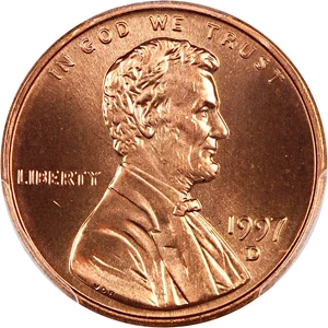 image for: 1997-D 1c PCGS MS68 RD